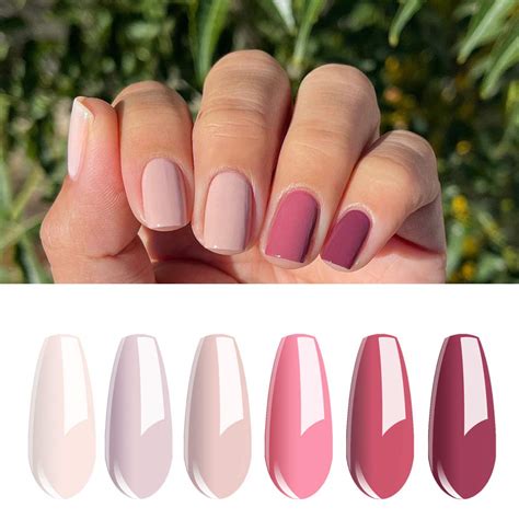 Amazon Vishine Pink Nude Gel Nail Polish Kit 6 Pack Nude Pink