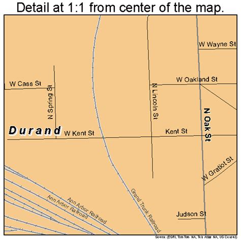 Durand Michigan Street Map 2623500