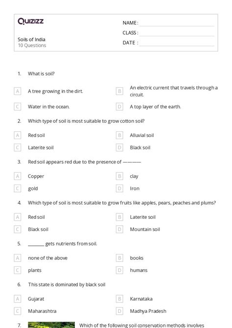 50 Soils Worksheets For 4th Class On Quizizz Free And Printable