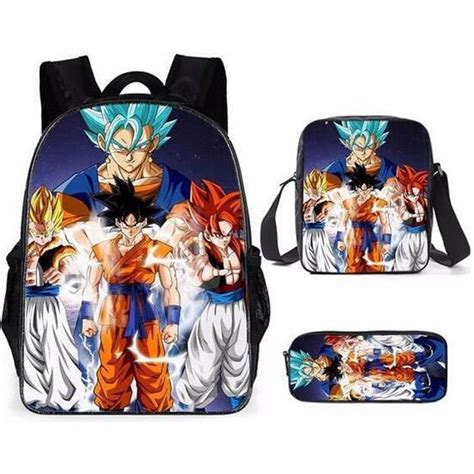 Sac à Dos JINDING Z Goku Anime Saiyan Grande Capacité Sac d école