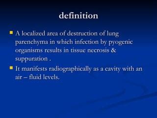 Lung abscess | PPT | Free Download