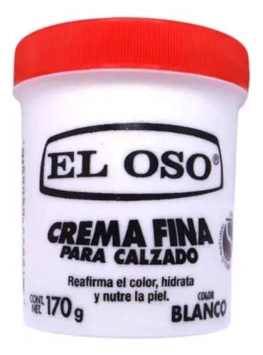 Crema Fina Para Zapatos Y Artículos De Piel El Oso 170g Color Blanco