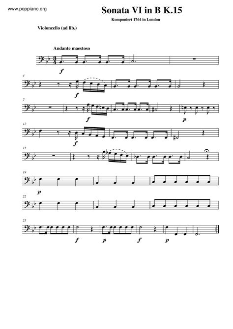 Mozart Violin Sonata In B Flat Major K Sheet Music Pdf Free