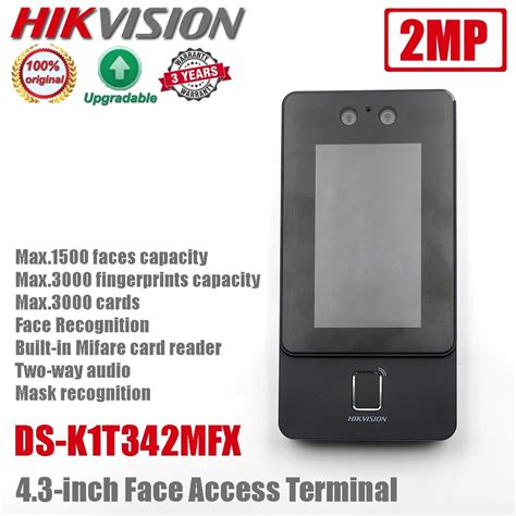 Hikvision DS K1T342MFX 2MP Face Fingerprints Recognition Access