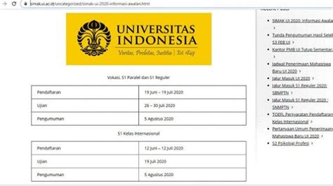 Tanggal Ujian Simak Ui Jadwal Simak Ui Be Ready Riset