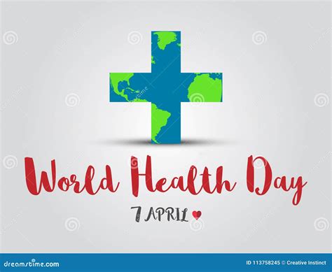 World Health Day 7 April, Global Health Awareness Day Stock Vector