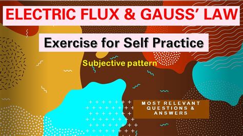 Electric Flux And Gauss Law [ Subjective Questions And Answers ] Youtube