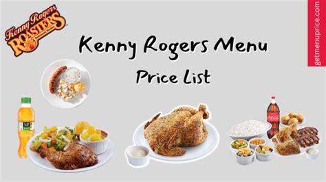 Kenny Rogers Roasters Menu Price Philippines Updated June 2023