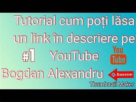 Tutorial Cum Po I L Sa Un Link N Descriere Pe Youtube Youtube