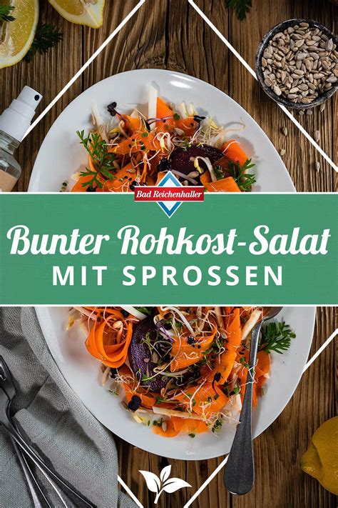 Bunter Rohkost Salat Mit Sprossen Abendessen Rezepte Gesund Gesunde