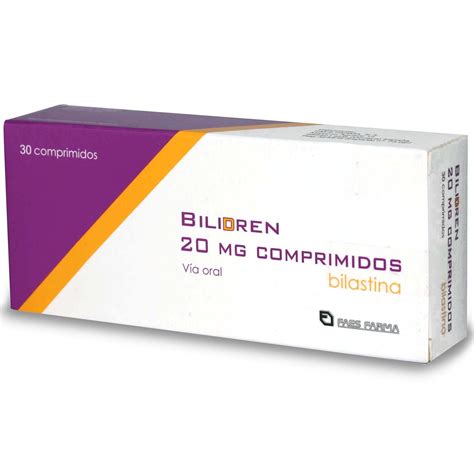 Bilidren Bilastina 20 Mg 30 Comprimidos Cruz Verde