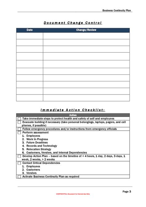 Small Business Continuity Plan Template In Word And Pdf Formats Page 3 Of 24