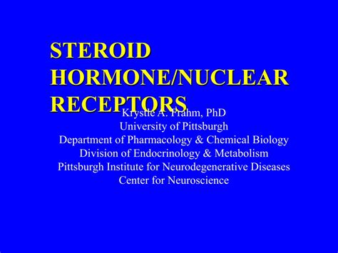 PPT - STEROID HORMONE/NUCLEAR RECEPTORS PowerPoint Presentation, free ...