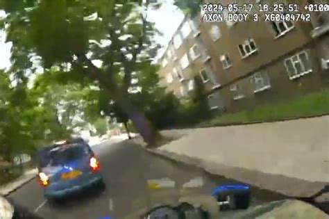 Thug Rams Police Officer Off His Bike During High Speed Pursuit