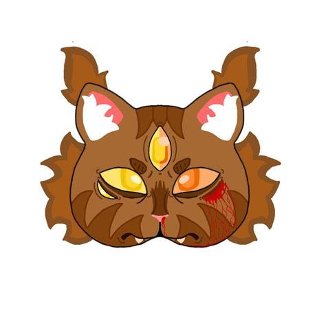 brown therian cat. free to use | Felt animal masks, Animal masks, Mask ...