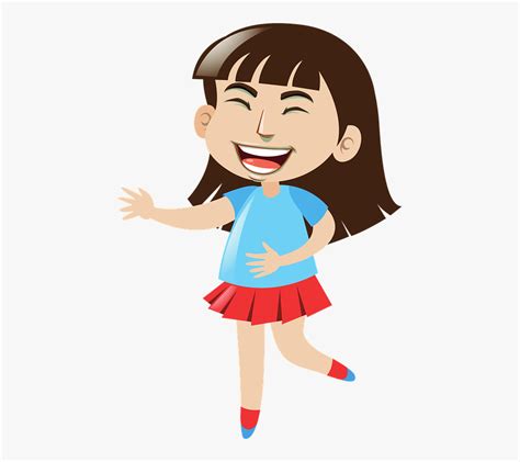 Beautiful Laughing Girl Cartoon Free Image On Pixabay - Girl With Board ...