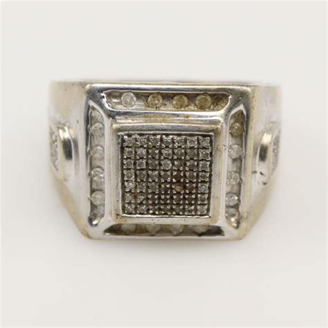 10kt White Gold Diamond Ring Property Room