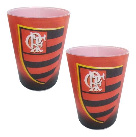 Kit Copos D Flamengo Vermelho Pl Stico Resistente Ml Mercadolivre