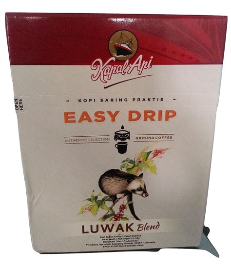 Amazon Kapal Api Easy Drip Tana Toraja Luwak Blend 5 Ct 50 Gram