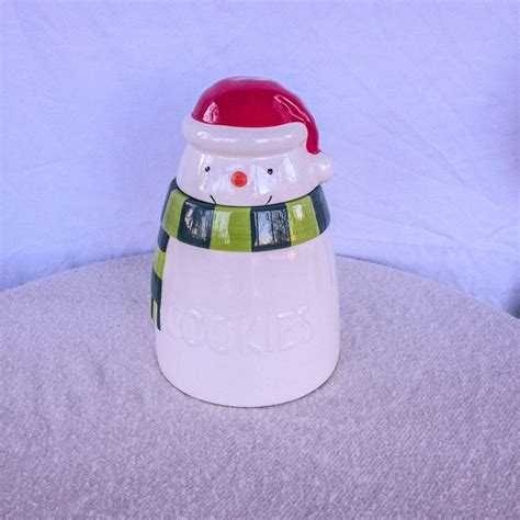 Vintage Hallmark Snowman Cookie Jar Free Shipping Etsy