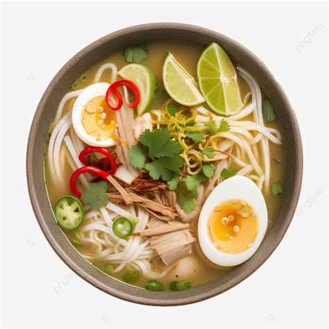 Indonesian Soto Soup Flat Lay Soup Indonesia Food PNG Transparent