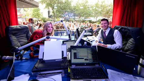 Ryan Seacrest host his radio show from Macy's windows