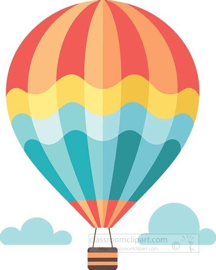 Aircraft Clipart-colorful hot air balloon clip art