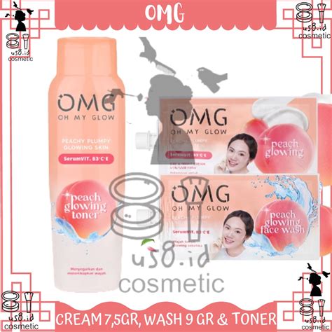 Jual Omg Oh My Glow Paket Lengkap Skincare Peach Glowing Face Care