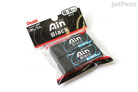 Pentel Ain Eraser Black Small Pack Of 2 Jetpens