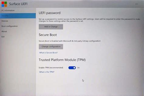 How To Configure Surface Pro 4 UEFI BIOS Settings SurfaceTip