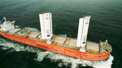 Pyxis Ocean A Cargo Ship Retrofitted With WindWings Sails To Reduce