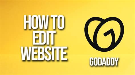 How To Edit Website GoDaddy Tutorial YouTube