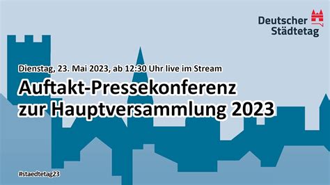 Auftakt Pressekonferenz Zur 42 Hauptversammlung Des Deutschen