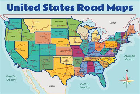 US Road Maps - 10 Free PDF Printables | Printablee