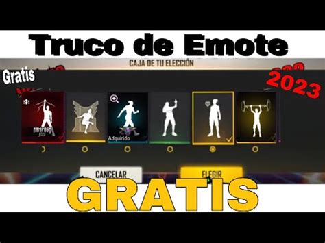 RÁPIDO AS EL TRUCO PARA TENER EMOTES GRATIS EN FREE FIRE 2023 EMOTES