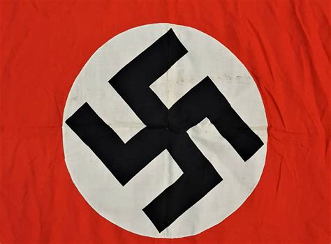 WW2 GERMAN NAZI PARTY N.S.D.A.P. COTTON FLAG | JB Military Antiques