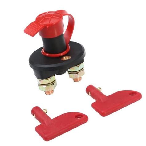 Car Battery Isolator Disconnect Cut Off Power Kill Switch Red Cover