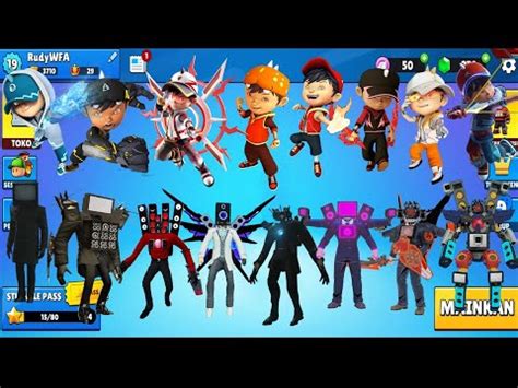 KOMPILASI BOBOIBOY VS TITAN TV MAN CAMERAMAN SPEAKERMAN DI GAME