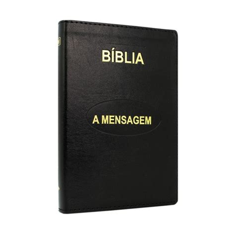 B Blia A Mensagem M Dia Capa Luxo Preta Tenda Gospel Livraria