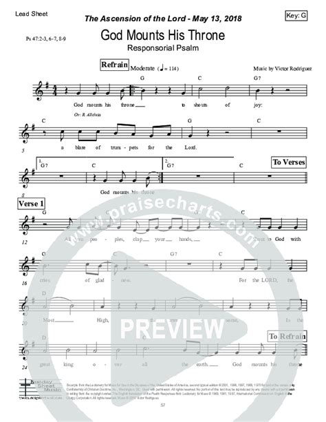 God Mounts His Throne Psalm Sheet Music Pdf Victor Rodriguez