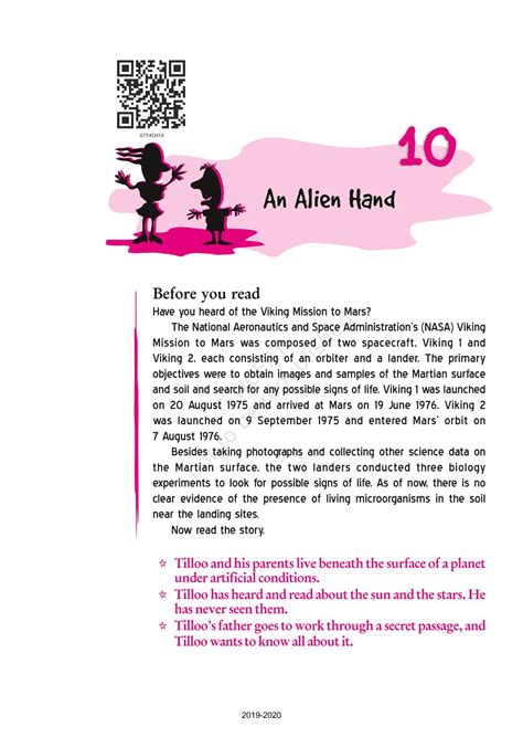 An Alien Hand Ncert Book Of Class 7 English An Alien Hand