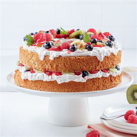 Gâteau des anges aux fruits Les recettes de Caty