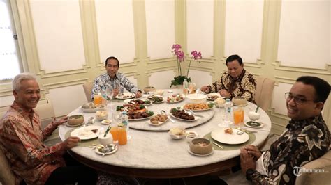 Jokowi Ajak 3 Capres Makan Siang Di Istana Pengamat Agar Terlihat