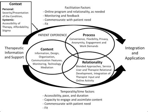 Figure 1 Elements Of Patient Experience In ICBT Internet Delivered