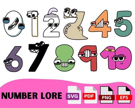 Number Lore Characters Svg Pdf Png Eps Number Lore Individual