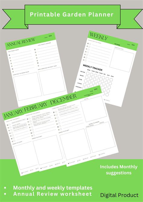 Printable Garden Planner 2023 Gardening Tips Calendar - Etsy