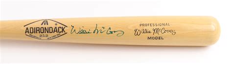 Willie Mccovey Signed Adirondack Pro Baseball Bat Beckett Pristine