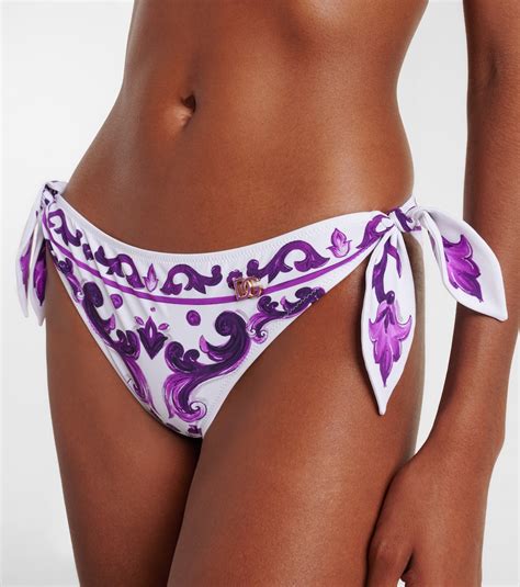 Printed Bikini In Purple Dolce Gabbana Mytheresa