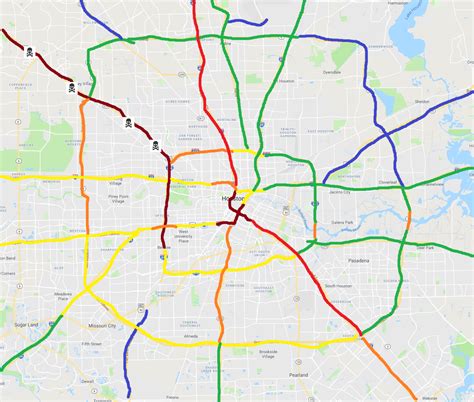 2011 Houston Urban Traffic Map Map