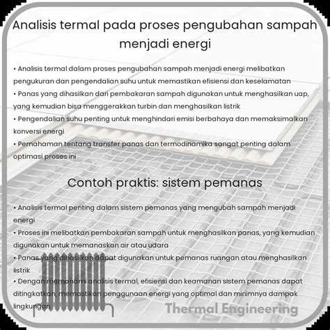 Analisis Termal Pada Proses Pengubahan Sampah Menjadi Energi